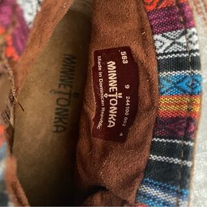 Minnetonka Colorful Woven Moccasins